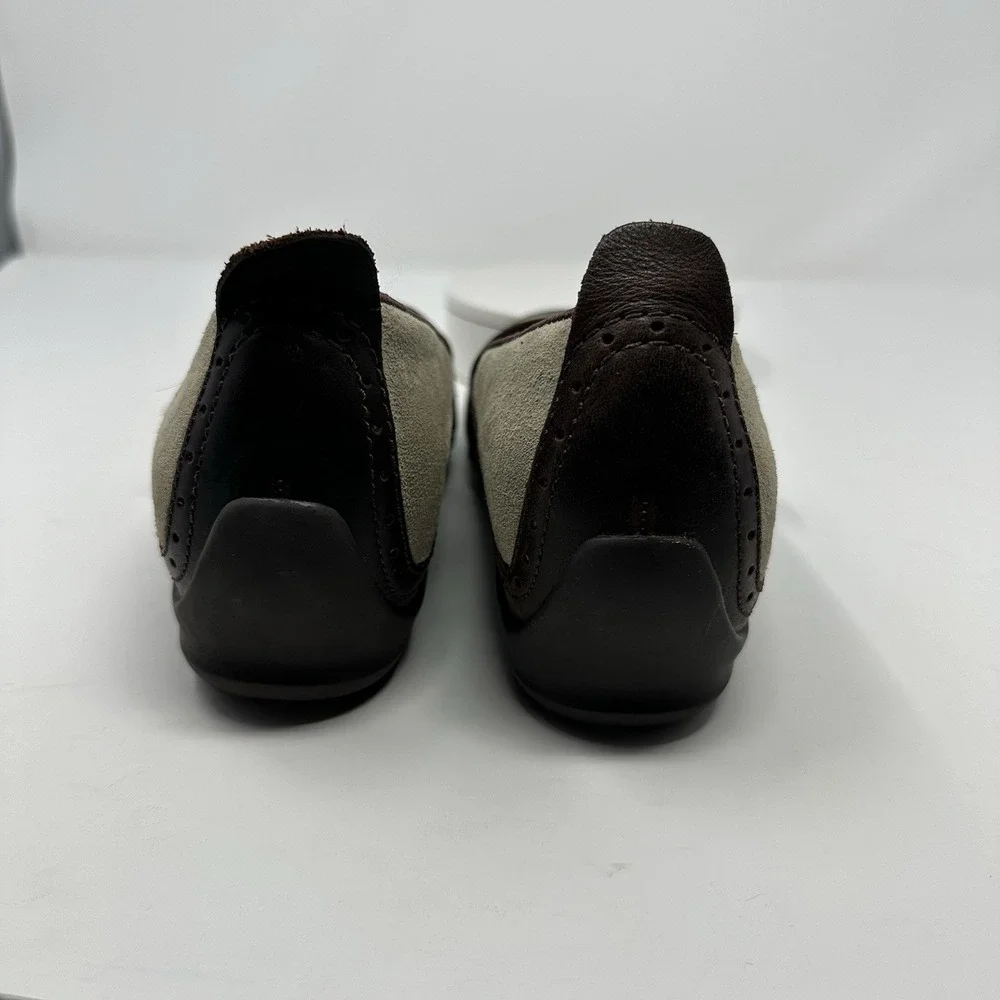Merrell Size 7.5 Mary Jane Plaza Bandeau Dark Taupe Leather Wedge Comfort Shoe